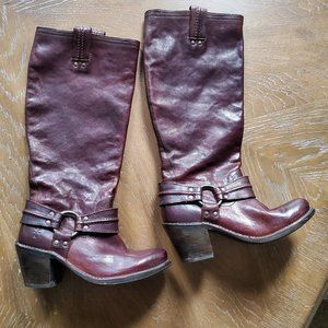 Frye Tall Carmen Harness Boots SZ 7-7.5